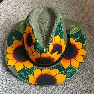 Sunflower Painted Cowboy Hat